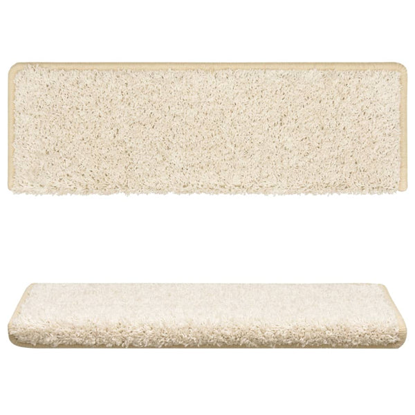 Stufenmatten 10 Stk. 65x21x4 cm Weiß Rechteckiger Rand