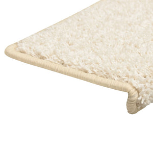 Stufenmatten 10 Stk. 65x21x4 cm Weiß Rechteckiger Rand