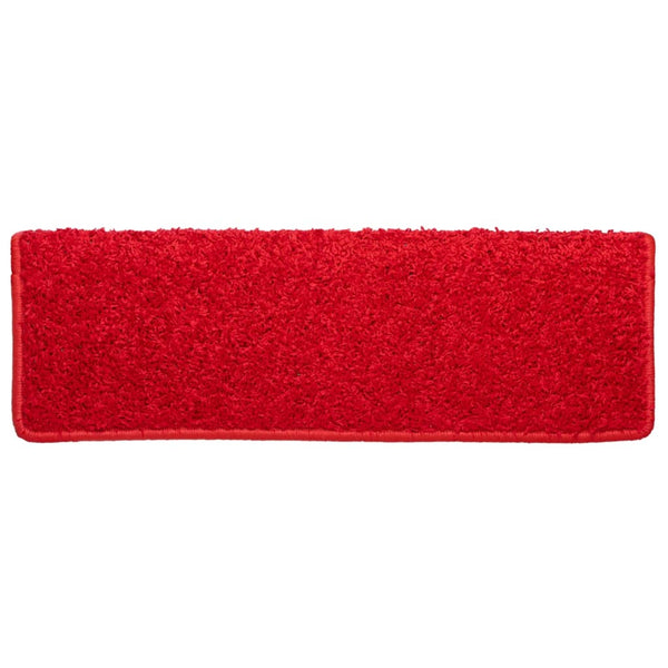 Stufenmatten 10 Stk. 65x21x4 cm Rot Rechteckiger Rand