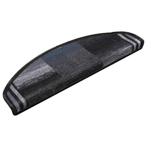 Stufenmatten Selbstklebend 5 Stk. 65x21x4 cm Schwarz Grau