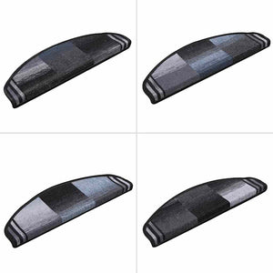 Stufenmatten Selbstklebend 5 Stk. 65x21x4 cm Schwarz Grau