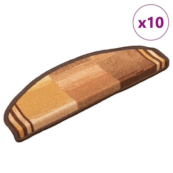 Stufenmatten Selbstklebend 10 Stk. 65x21x4 cm Braun