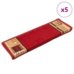 Stufenmatten Selbstklebend 5 Stk. 65x21x4 cm Rot