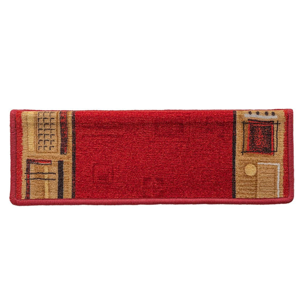 Stufenmatten Selbstklebend 5 Stk. 65x21x4 cm Rot