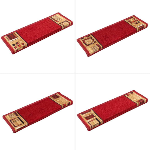 Stufenmatten Selbstklebend 5 Stk. 65x21x4 cm Rot