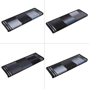 Stufenmatten Selbstklebend 5 Stk. 65x21x4 cm Schwarz Grau