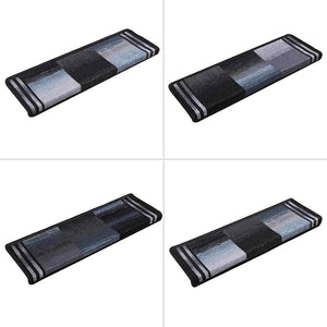 Stufenmatten Selbstklebend 10 Stk 65x21x4 cm Schwarz Grau