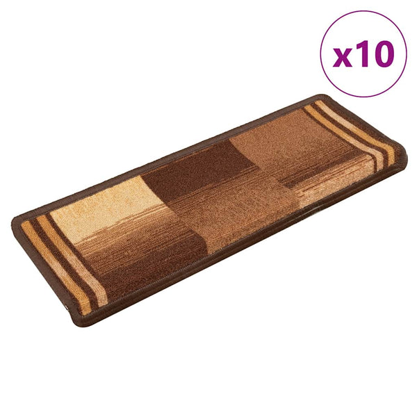 Stufenmatten Selbstklebend 10 Stk. 65x21x4 cm Braun