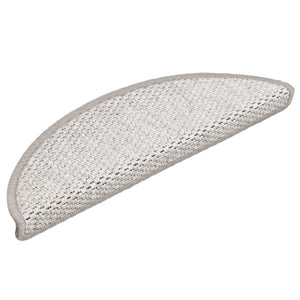 Selbstklebende Treppenmatten Sisal-Optik Platina, 15 Stk.