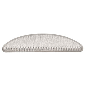 Selbstklebende Treppenmatten Sisal-Optik Platina, 15 Stk.