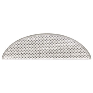 Selbstklebende Treppenmatten Sisal-Optik Platina, 15 Stk.