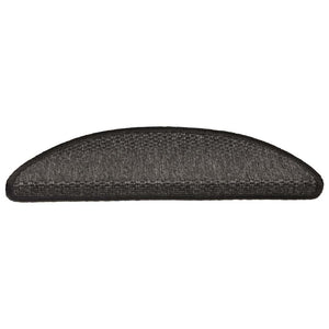 Sisal Treppenmatten Selbstklebend Anthrazit 15 Stk.