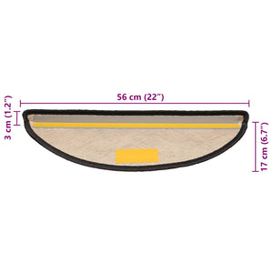Sisal Treppenmatten Selbstklebend Anthrazit 15 Stk.