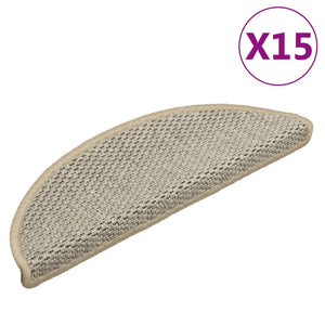 Sisal Treppenmatten Selbstklebend Hellgrün 15 Stk
