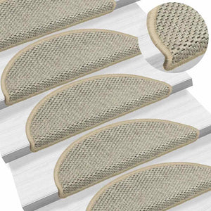 Sisal Treppenmatten Selbstklebend Hellgrün 15 Stk