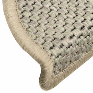 Sisal Treppenmatten Selbstklebend Hellgrün 15 Stk