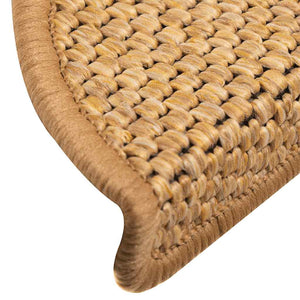 Selbstklebende Treppenmatten im Sisal-Look, 15er Set