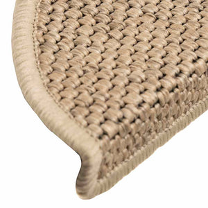 Sisal Treppenmatten Selbstklebend Sand 15er Set