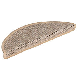 Sisal Treppenmatten Selbstklebend Hellbeige 15 Stk.