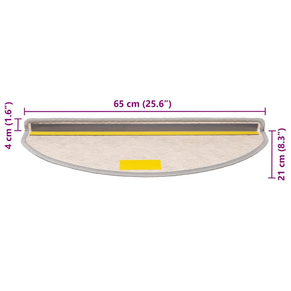 Selbstklebende Treppenmatten Sisal-Optik, 15er-Set
