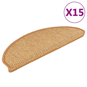 Selbstklebende Treppenmatten Sisal-Optik, 15er Set