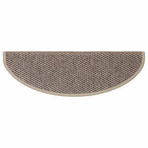 Selbstklebende Treppenmatten Sisal Dunkelbeige, 15er Set