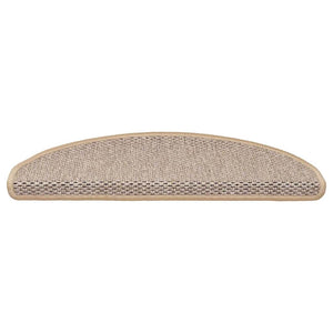 Sisal Treppenmatten Selbstklebend Hellbeige 15er Set