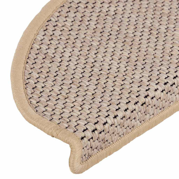 Sisal Treppenmatten Selbstklebend Hellbeige 15er Set