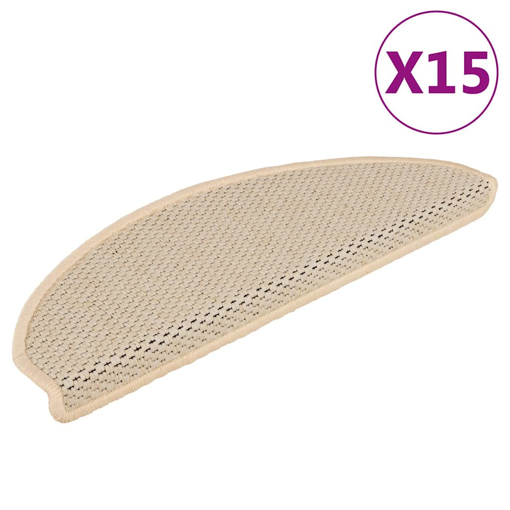 Sisal Treppenmatten Selbstklebend 15er Set Berber