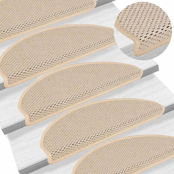 Sisal Treppenmatten Selbstklebend 15er Set Berber