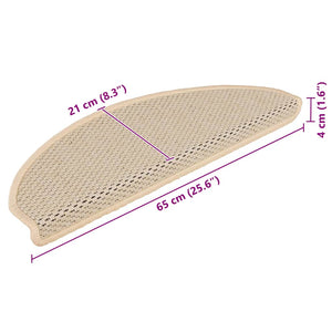 Sisal Treppenmatten Selbstklebend 15er Set Berber
