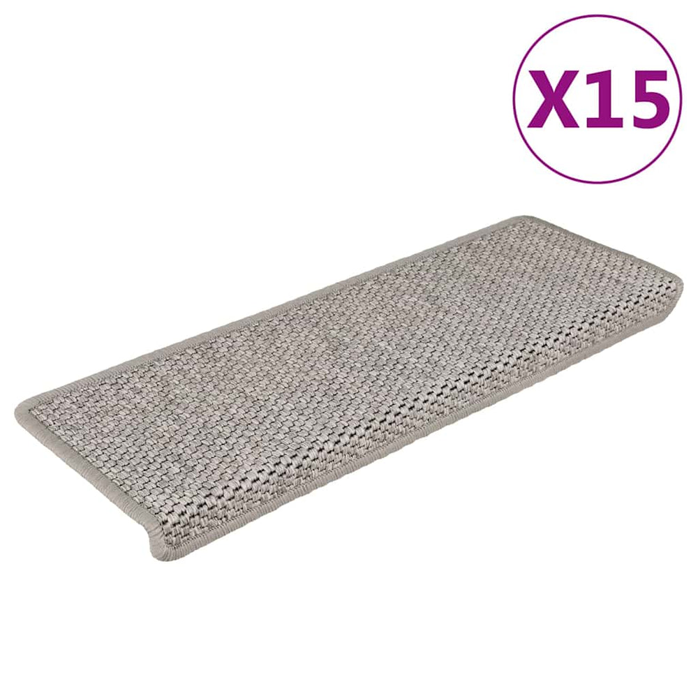 Treppenmatten Selbstklebend Sisal Optik, 15er Set
