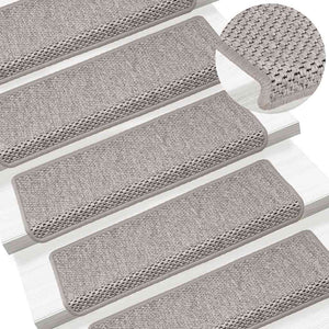 Treppenmatten Selbstklebend Sisal Optik, 15er Set