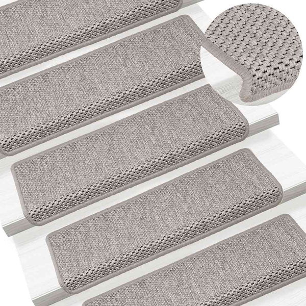 Treppenmatten Selbstklebend Sisal Optik, 15er Set