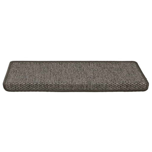 Sisal Treppenmatten Selbstklebend Grau & Beige 15er Set