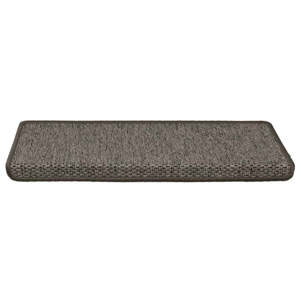 Sisal Treppenmatten Selbstklebend Grau & Beige 15er Set