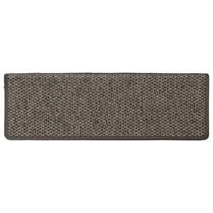 Sisal Treppenmatten Selbstklebend Grau & Beige 15er Set