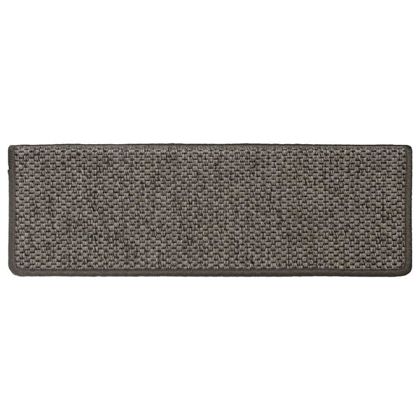 Sisal Treppenmatten Selbstklebend Grau & Beige 15er Set