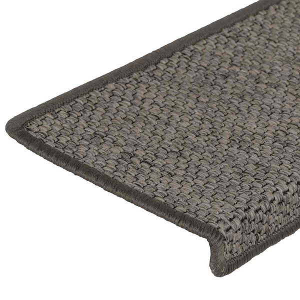 Sisal Treppenmatten Selbstklebend Grau & Beige 15er Set