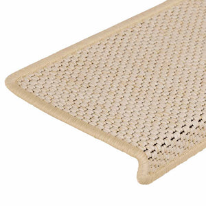 Selbstklebende Treppenmatten Sisal-Optik, 15er Set