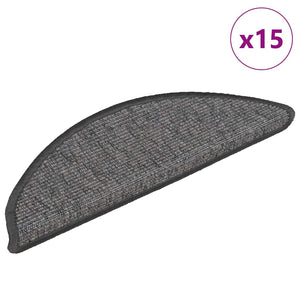 Halbrunde Stufenmatten Beige Grau 15er Set