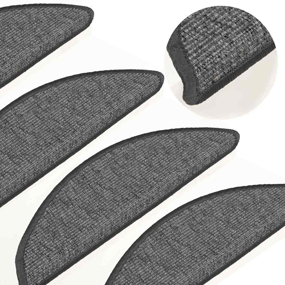 Halbrunde Stufenmatten Beige Grau 15er Set