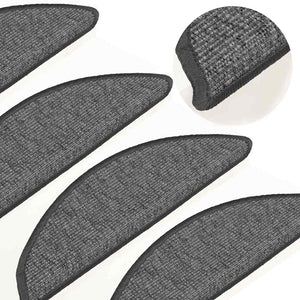 Halbrunde Stufenmatten Beige Grau 15er Set