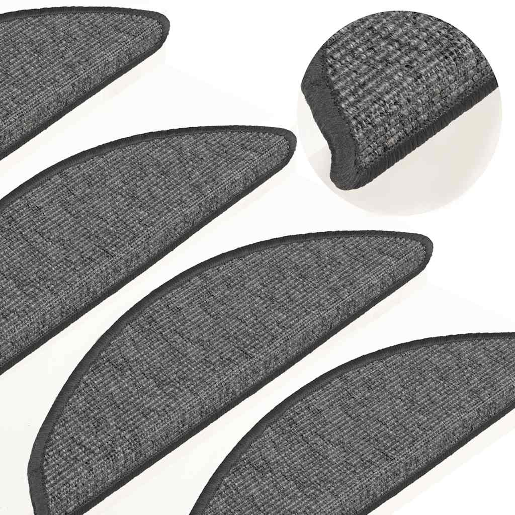 Halbrunde Stufenmatten Beige Grau 15er Set