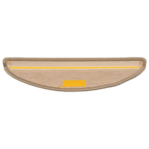 Dunkelbeige Stufenmatten Halbrund 56x17cm 15er Set