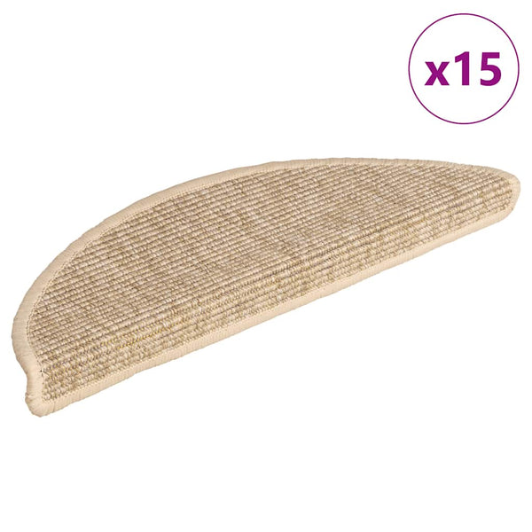 Stufenmatten Halbrund Hellbeige 15er Set