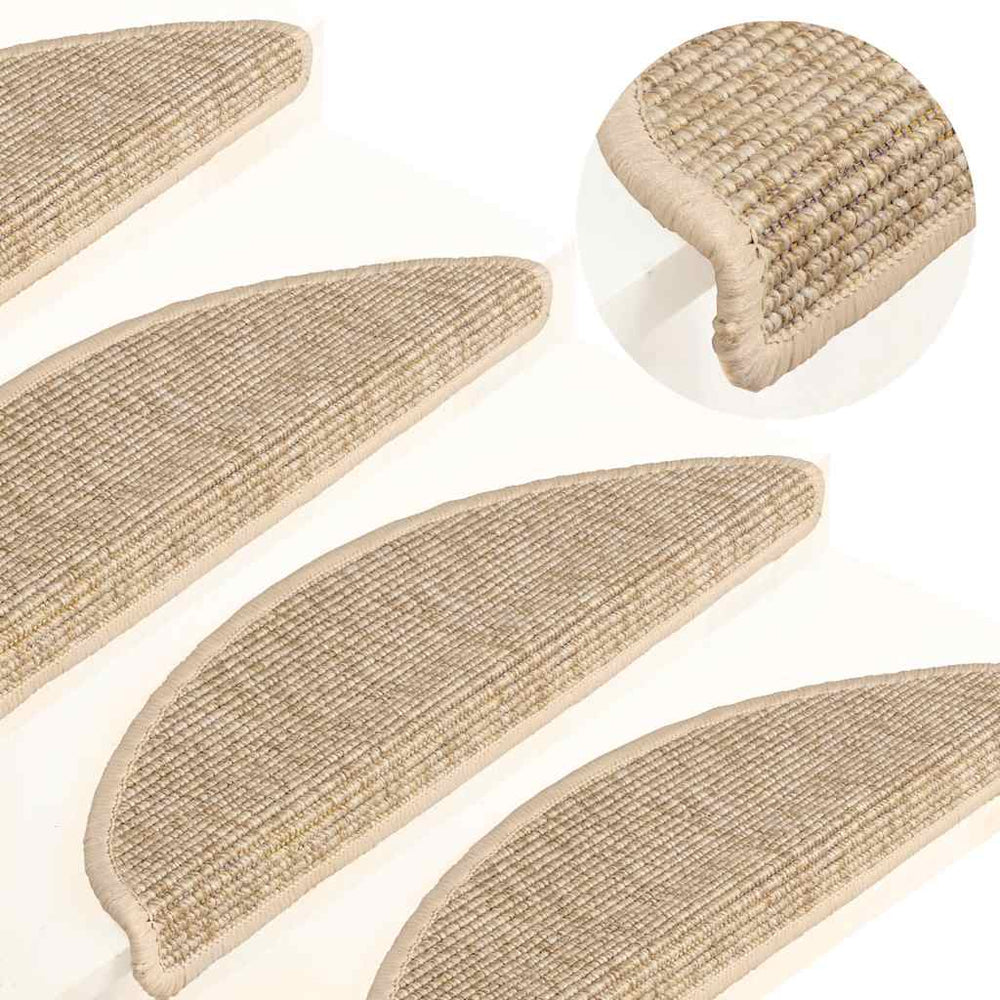 Stufenmatten Halbrund Hellbeige 15er Set