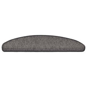 Stufenmatten Beige Grau Halbrund 15er Set
