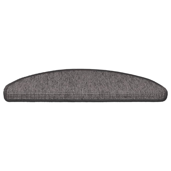 Stufenmatten Beige Grau Halbrund 15er Set