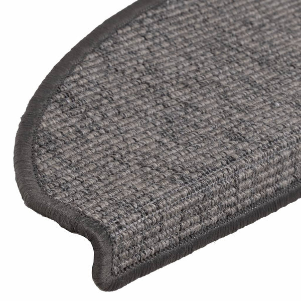 Stufenmatten Beige Grau Halbrund 15er Set